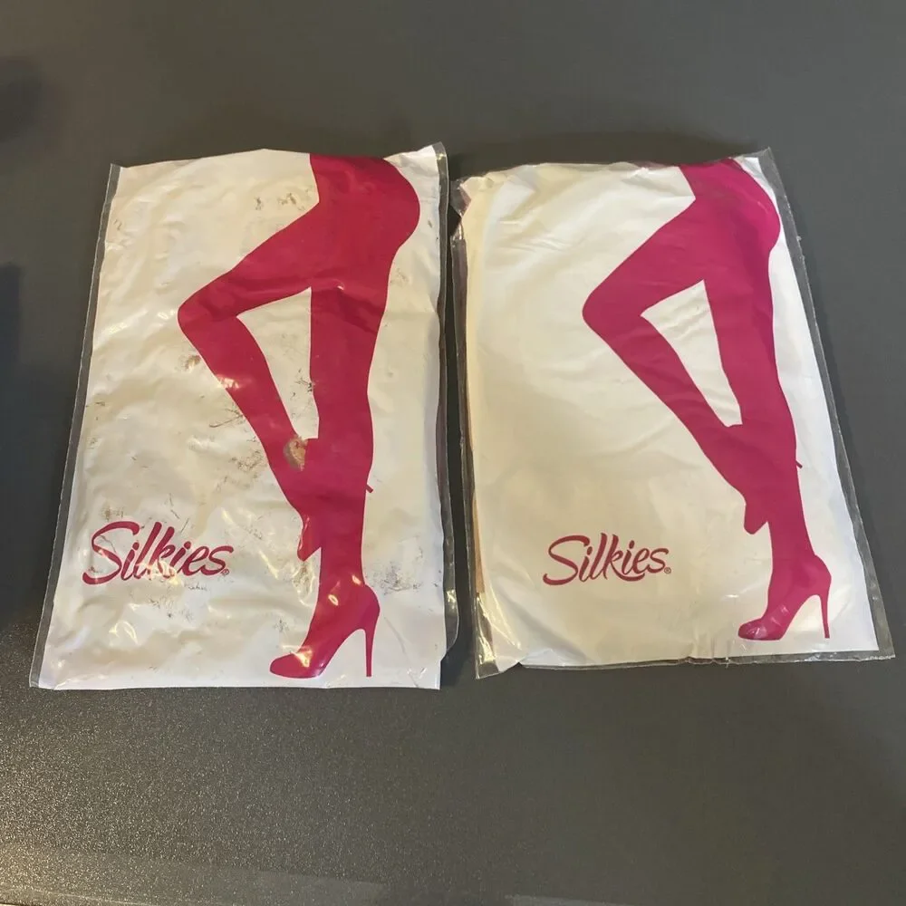 7 Pair Silkies Pantyhose Ultra Total Leg Control Size Medium Nude Taupe Sealed